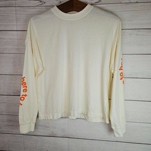 Richer Poorer Relaxed Cropped Long Sleeve Shirt Size XS NWT